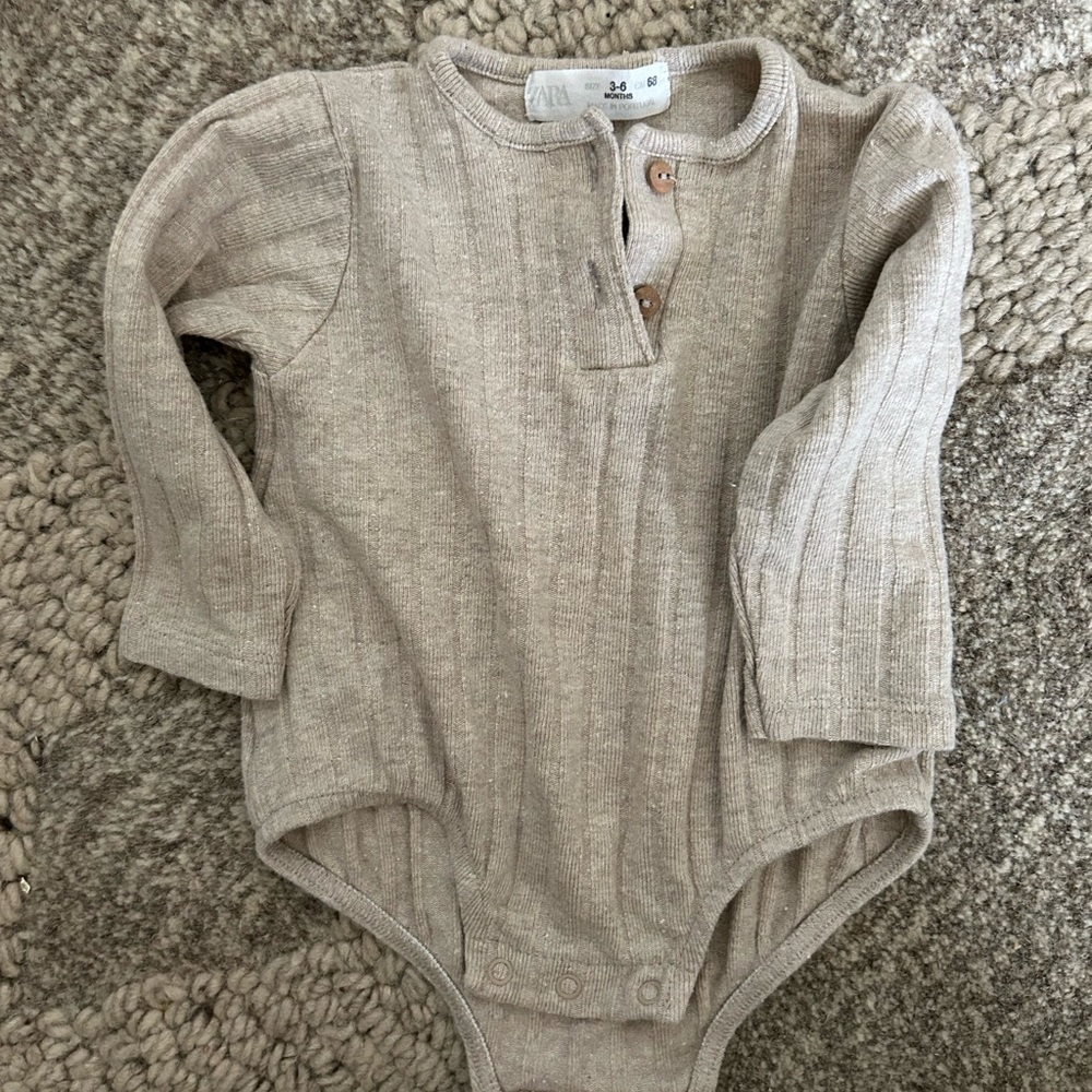 Zara Beige Kids Bodysuit